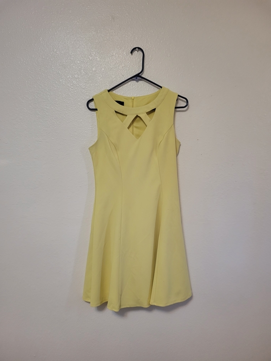 Alyx Dresses & Skirts - Alyx Pale Yellow Sleeveless Mini Dress with Cutout Neckline
